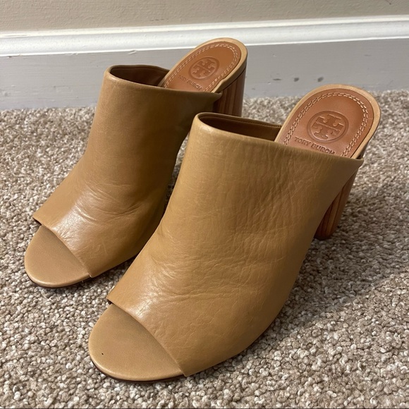 Tory Burch Raya mules womens size 8.5 sand in color - Picture 3 of 11